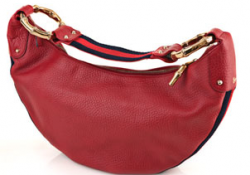 Gucci Red Leather Hobo Handbag