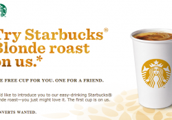 starbucks free blonde roast
