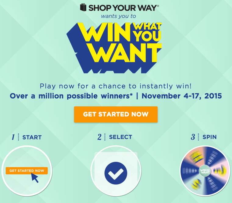 Shop Your Way Win What You Want Sweepstakes