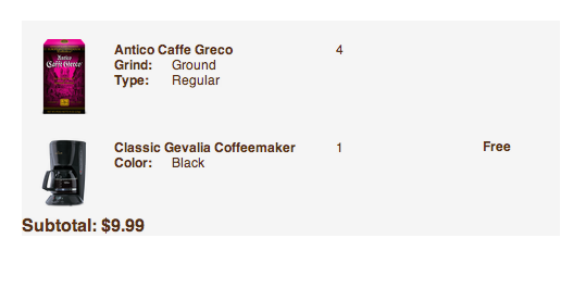 Gevalia: Stainless Steel Coffeemaker, Two Boxes of Coffee, and Scoop for  $14.95 - Cha-Ching on a Shoestring™