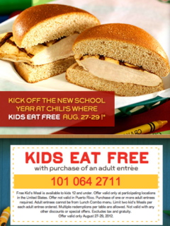 kids eat free at chili's