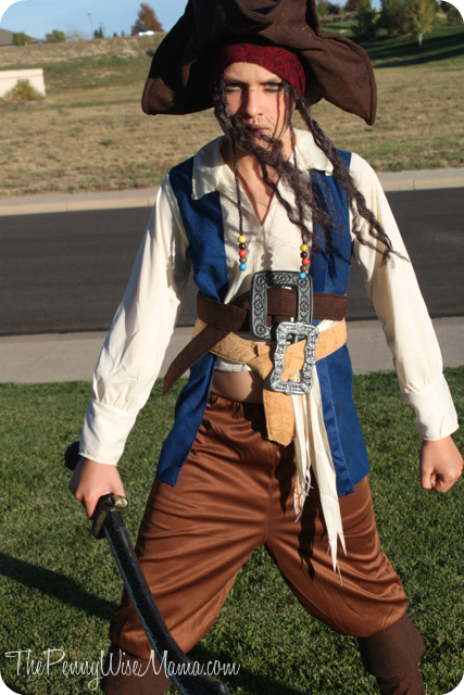 captain jack sparrow costume for boys