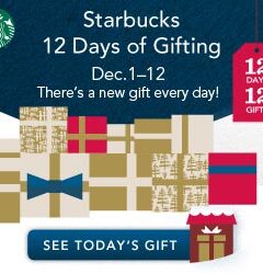 starbucks 12 days of gifting