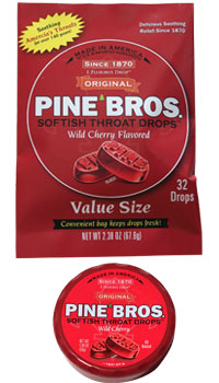 pine bros. wild cherry throat drops