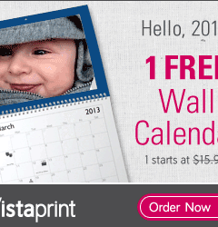 vistaprint free wall calendar