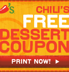 free dessert at chili's