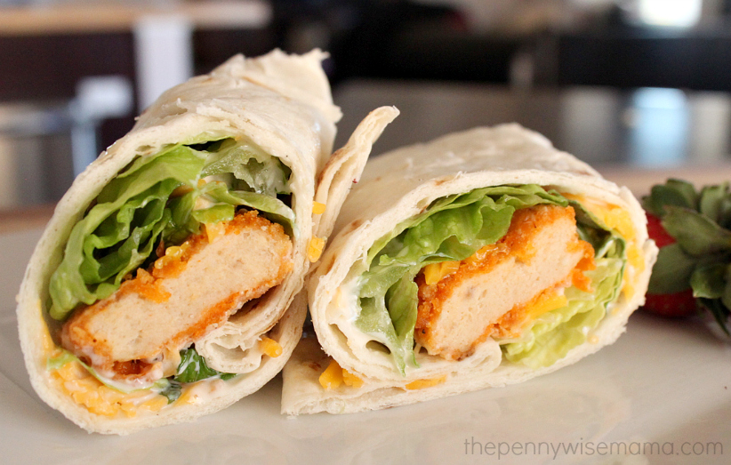 Spicy Crunchy Chicken Wraps