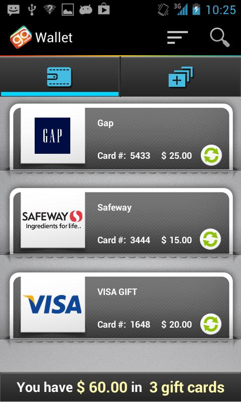 GoWallet manages gift cards