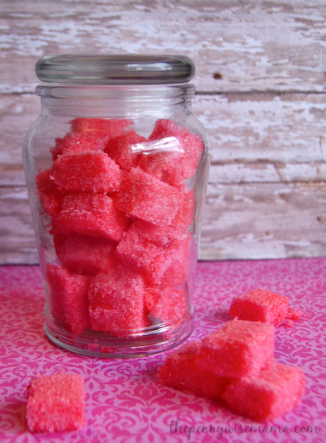 homemade colored sugar cubes
