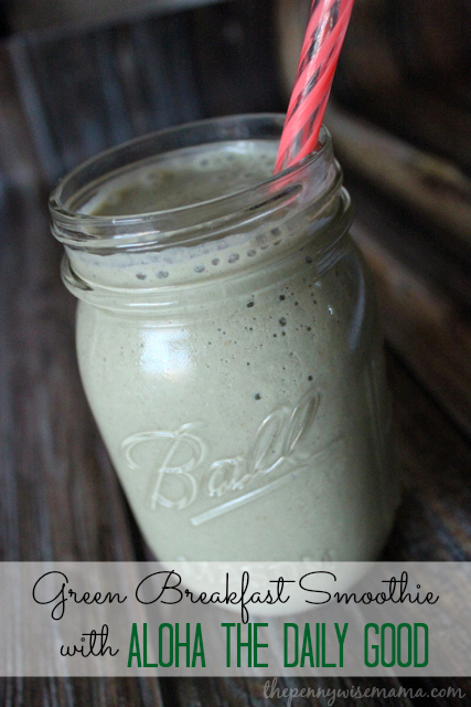 Green Breakfast Smoothie with The Daily Good