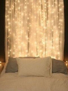 make a headboard out of lights