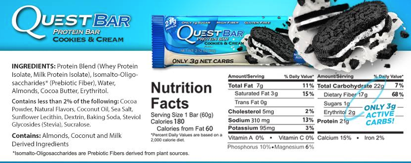 Quest Nutrition Cookies & Cream 