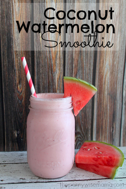 Coconut Watermelon Smoothie - The PennyWiseMama