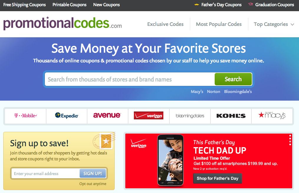 Father's Day Promo Codes 