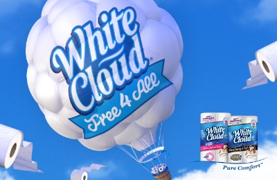 Free White Cloud Bath Tissue
