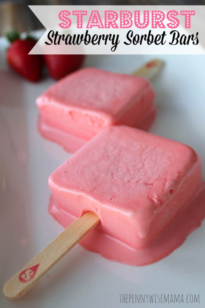 Starburst Strawberry Sorbet Bars