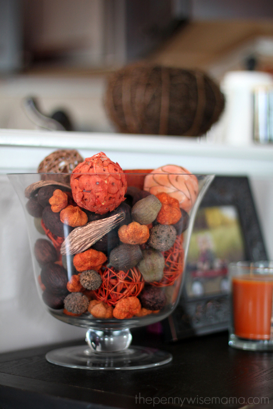 Pumpkin Spice Potpurri & Hurricane Vase - Fall Home Decor Ideas
