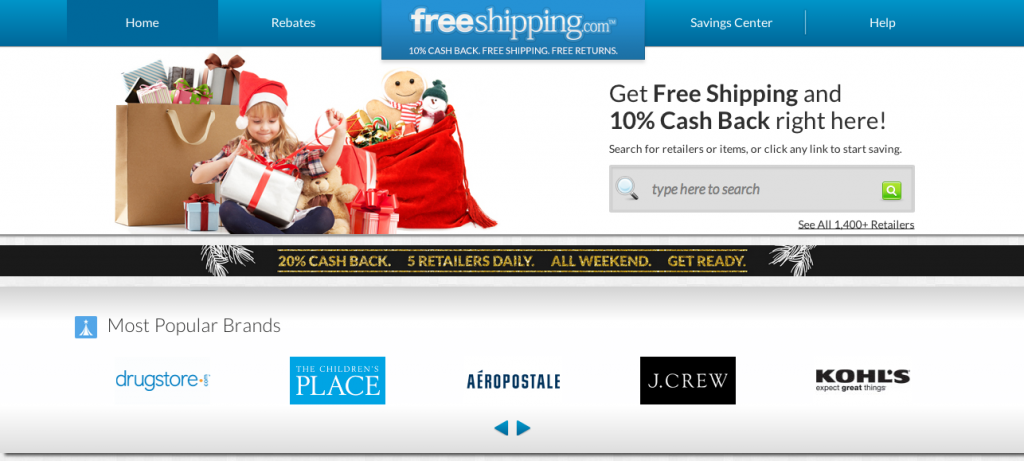 FreeShipping.com cash back and free shipping