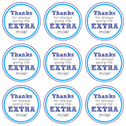 Thanks For Going the Extra Mile Gift Idea + Free Printable Tag – The ...