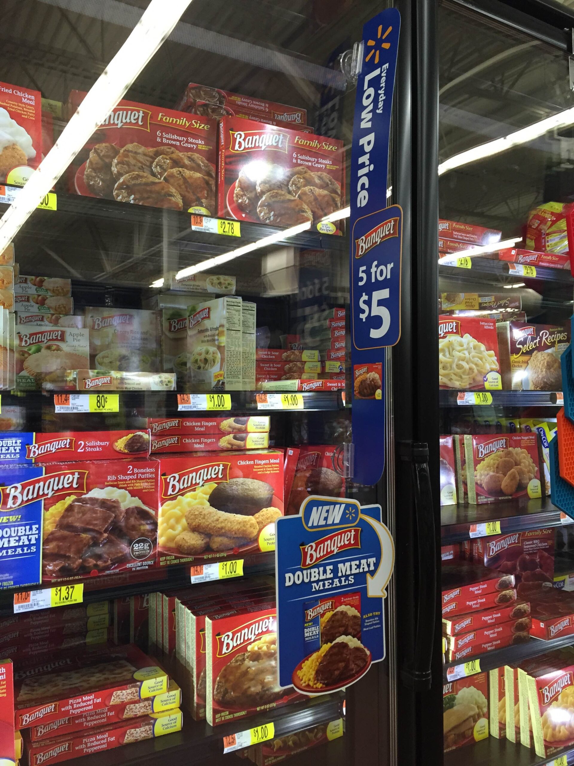 Stock up on banquet dinners at walmart only 0 80 each through 2 24