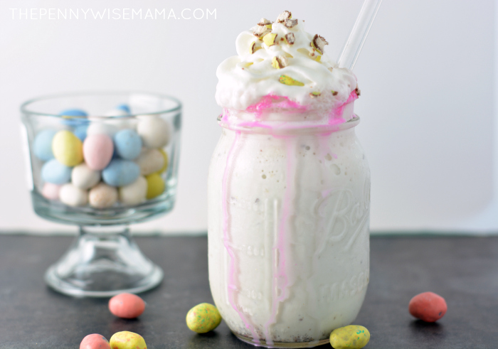 Whoppers Milkshake with Whoppers Mini Robin Eggs - a fun twist for Easter