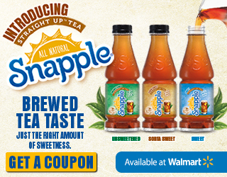 Snapple Straight Up Tea Coupon