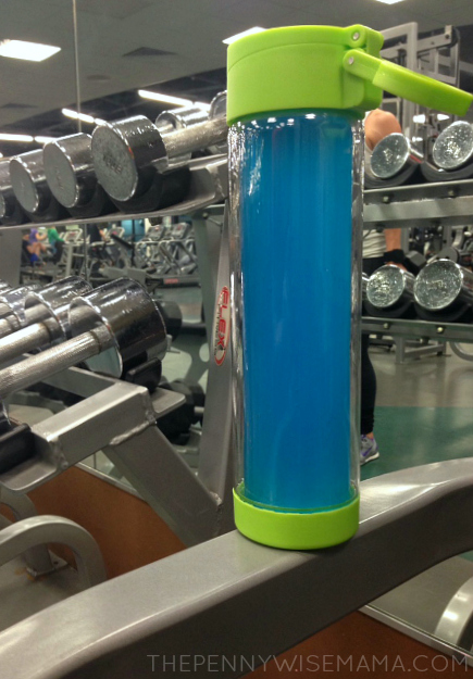 Glasstic Worry-Free BPA Free Glass Water Bottle - Blue Flip Cap Sports Lid