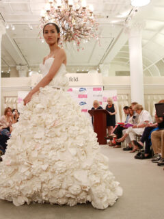 Wedding Dress Made Out of Charmin Toilet Paper