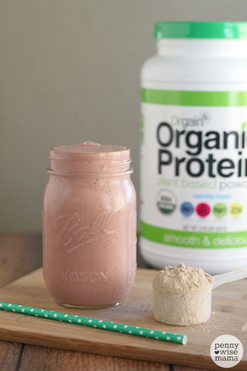 Tropical Breakfast Smoothie with Orgain Organic Protein
