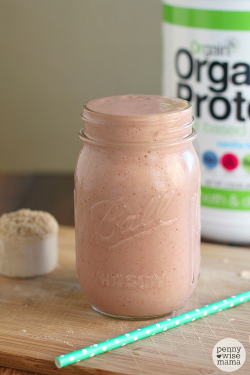 Tropical Breakfast Smoothie with Orgain Organic Protein