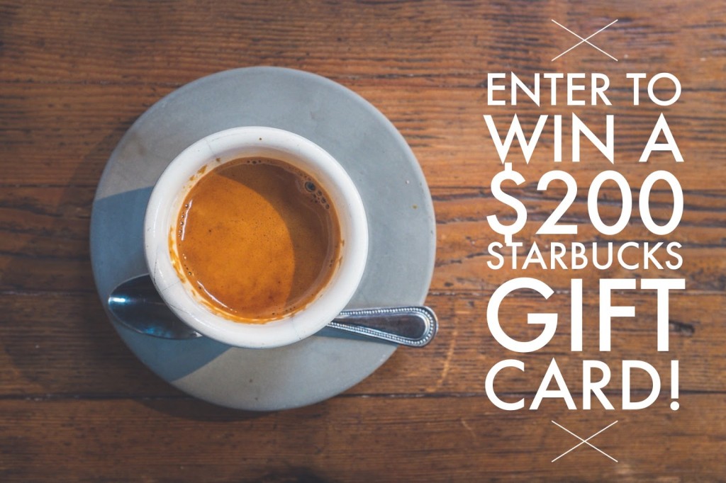 $200 Starbucks Gift Card Giveaway 