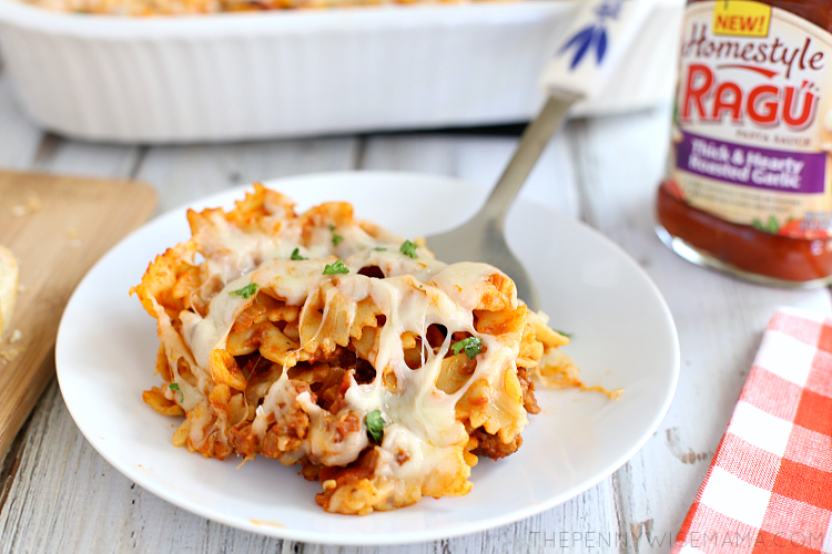 Cheesy Bowtie & Italian Sausage Bake