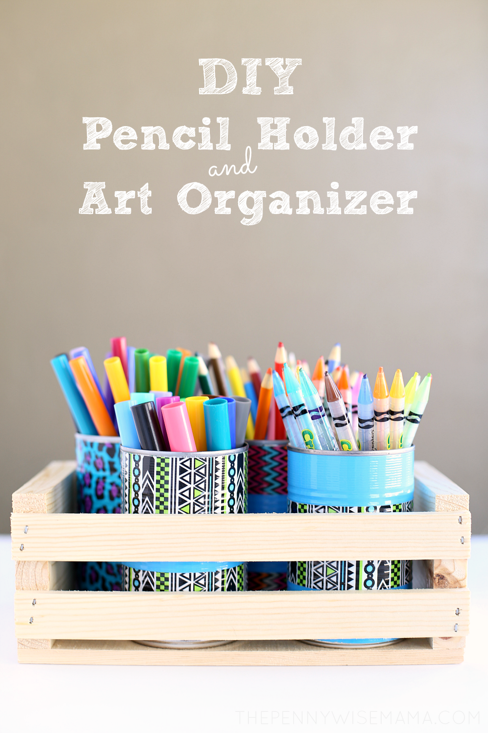 DIY Pencil Holder & Art Organizer using Duck Tape!