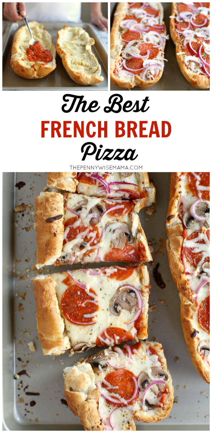 The BEST French Bread Pizza! So simple and delicious. Your kids will love making their own!