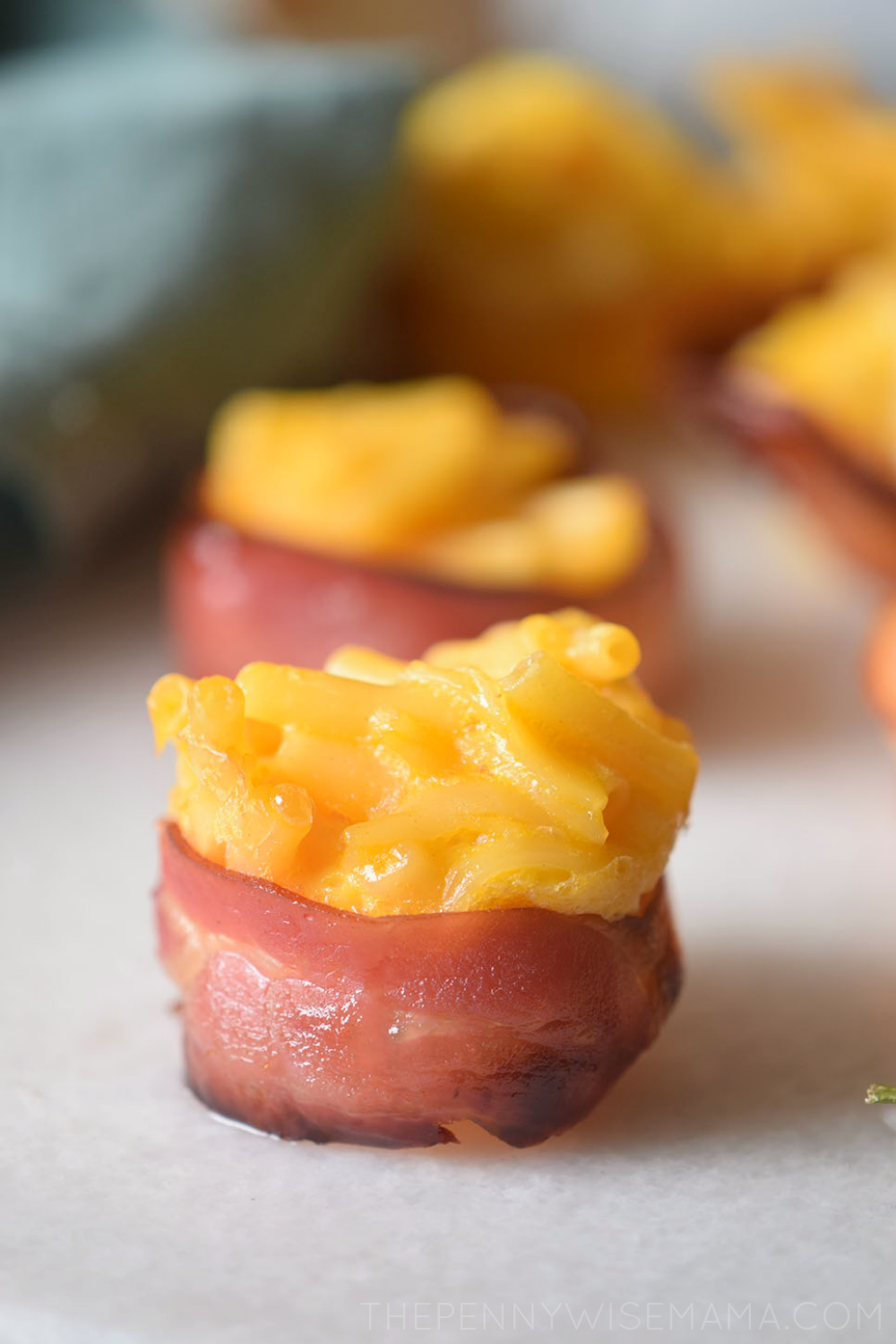 deep fried mac and cheese wrapped in bacon