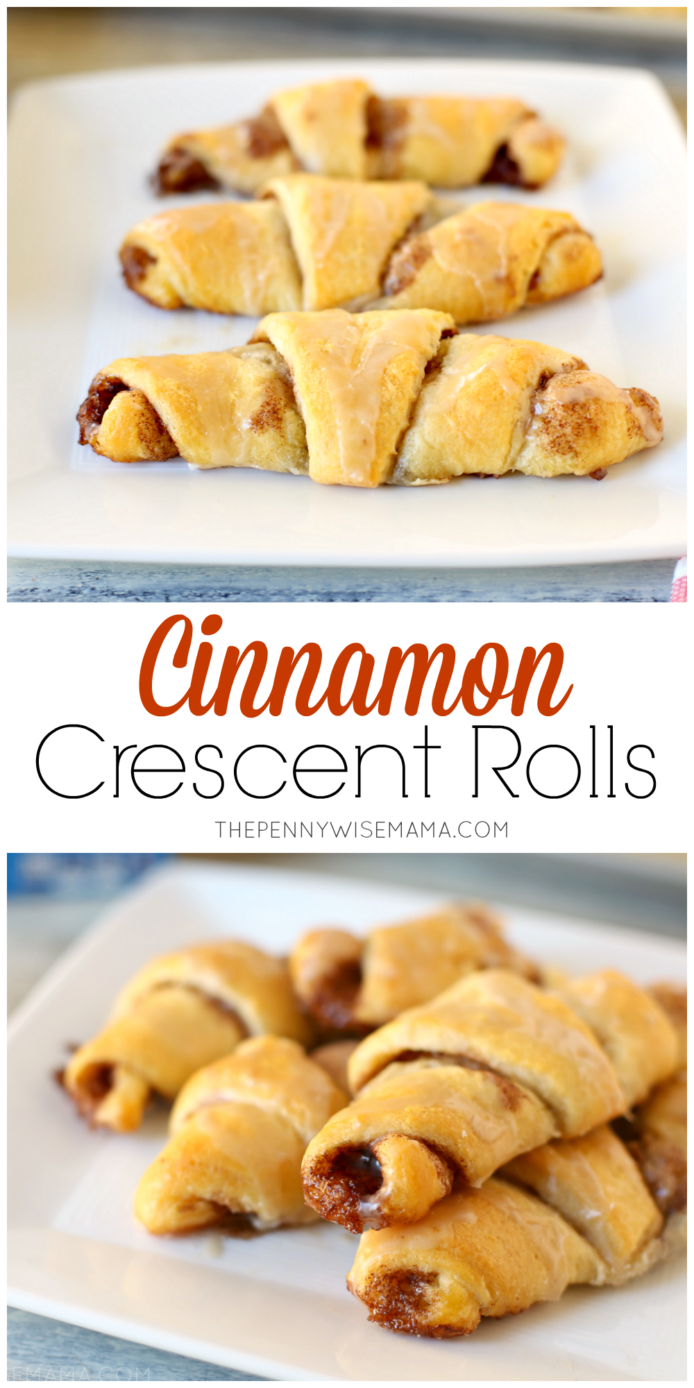 Cinnamon Crescent Rolls - a delicious & simple recipe that only takes 15 mins to prepare!