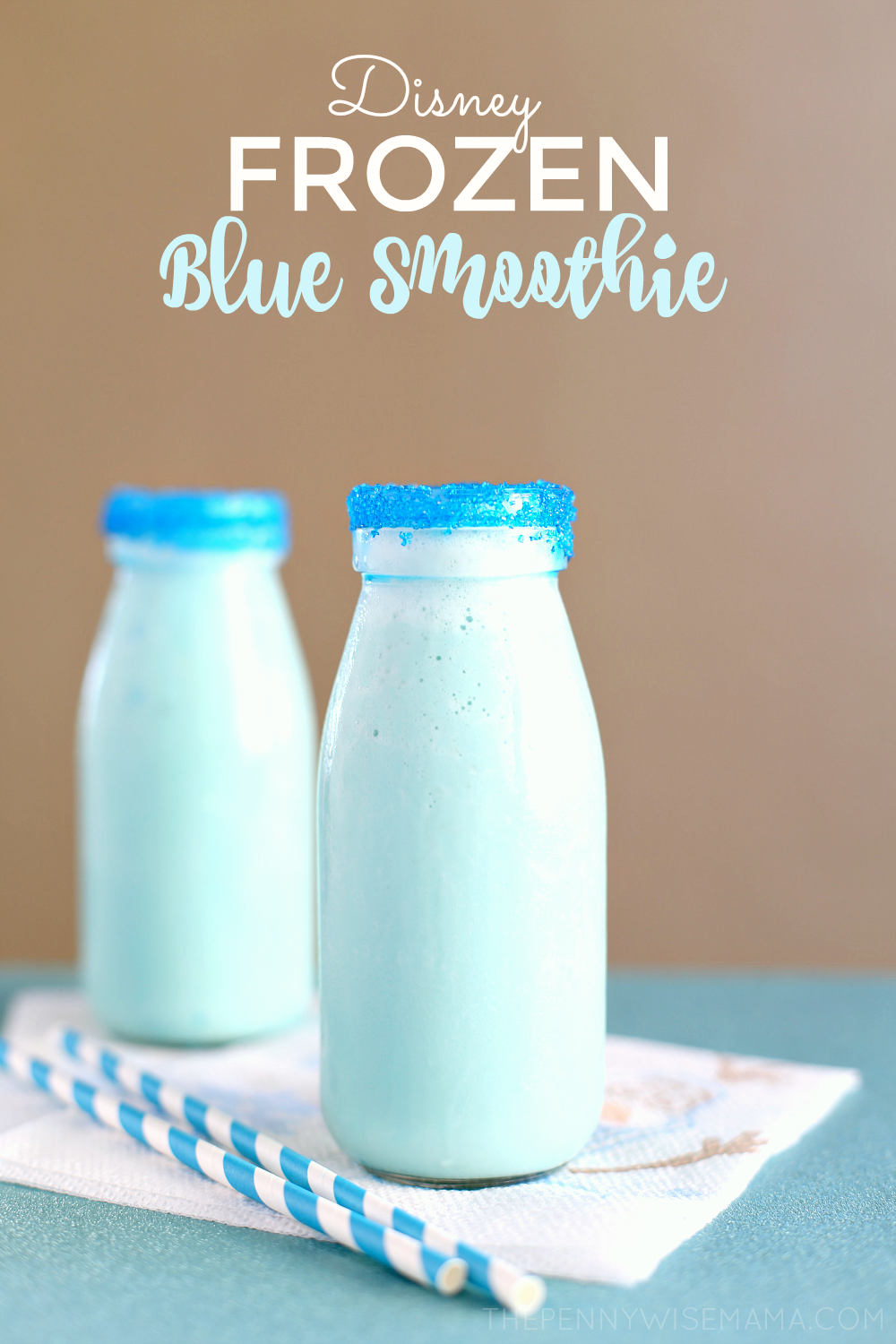 Disney FROZEN Blue Smoothie - fun & easy recipe!