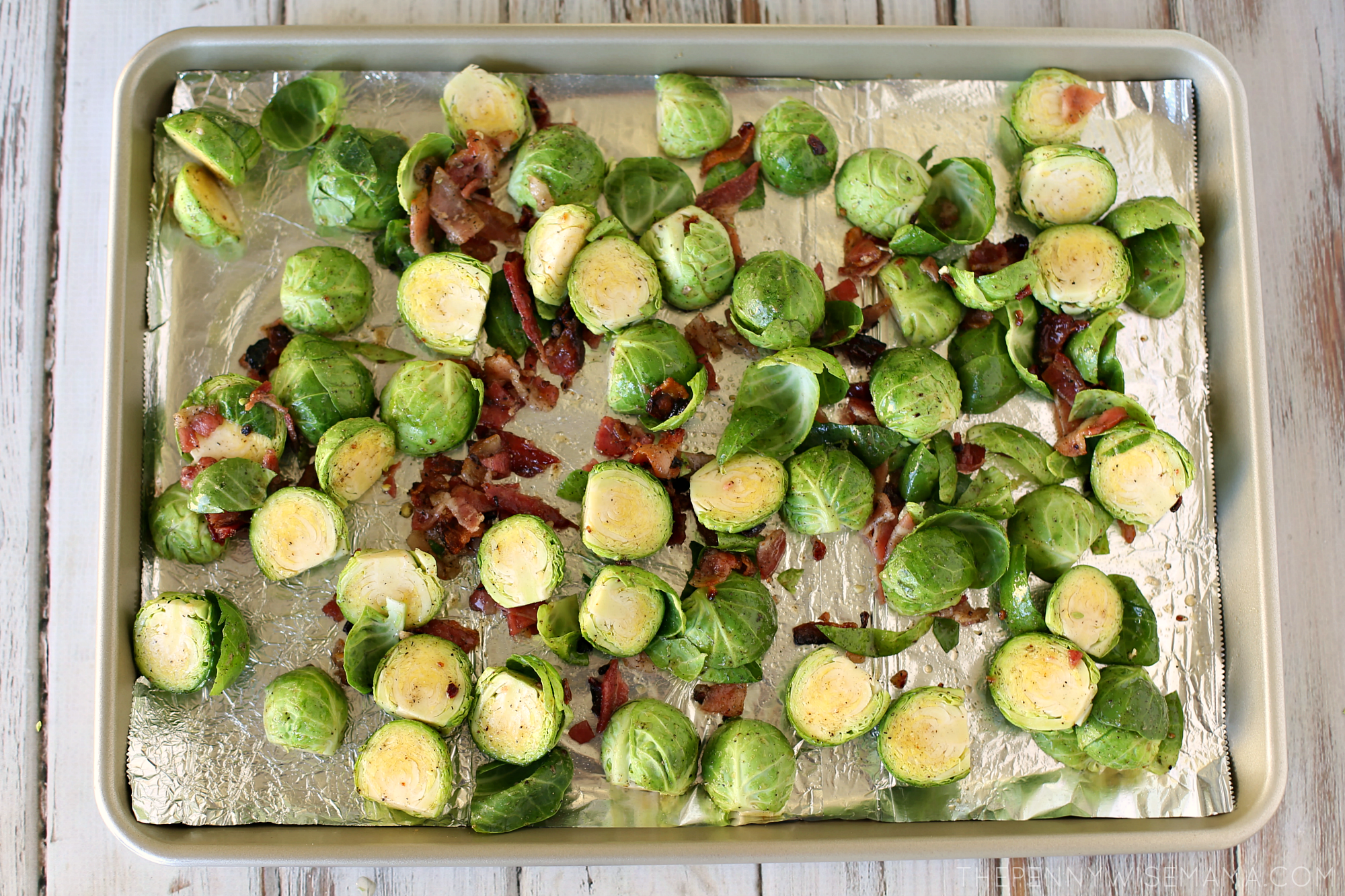 Brussels Sprouts with maple syrup and bacon