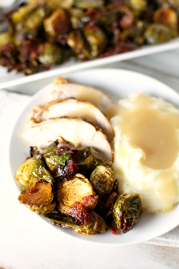 Roasted Turkey & Maple Bacon Brussels Sprouts - The PennyWiseMama