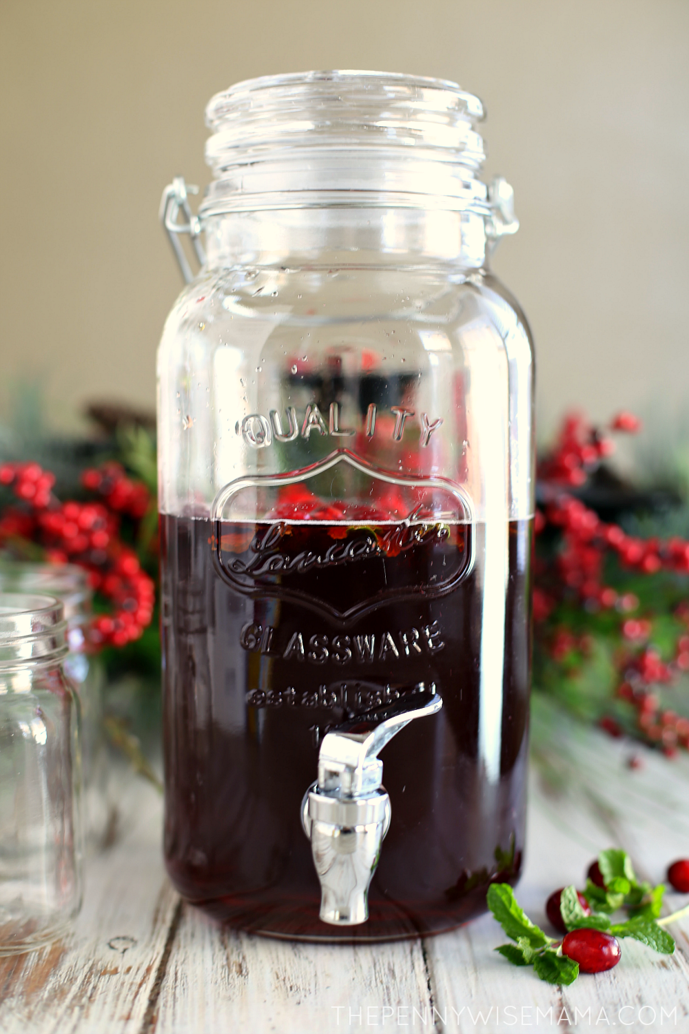 Festive Cranberry Mint Iced Tea 