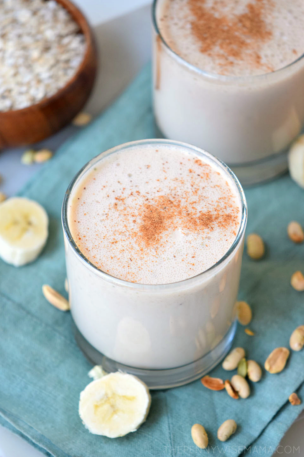 Peanut Butter Banana Smoothie - healthy, creamy & delicious!