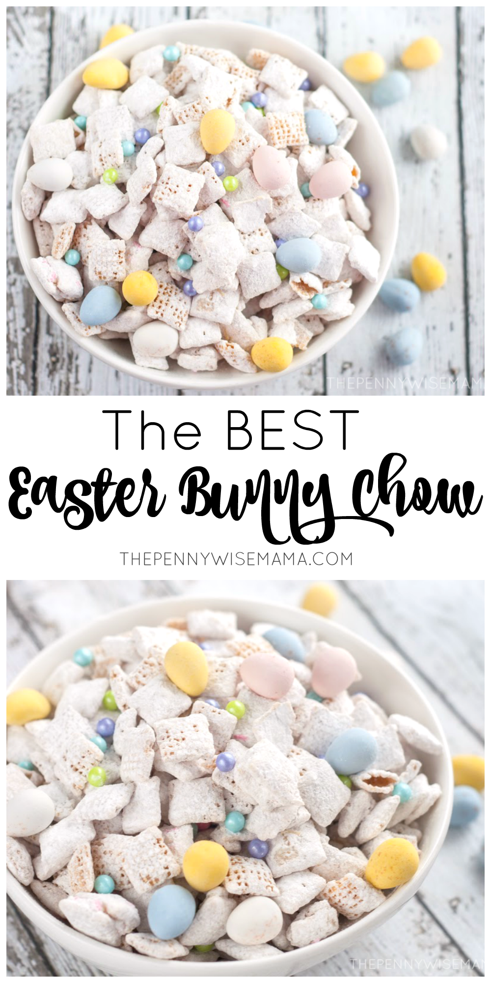 The BEST Easter Bunny Chow (muddy buddies) - simple and delicious recipe