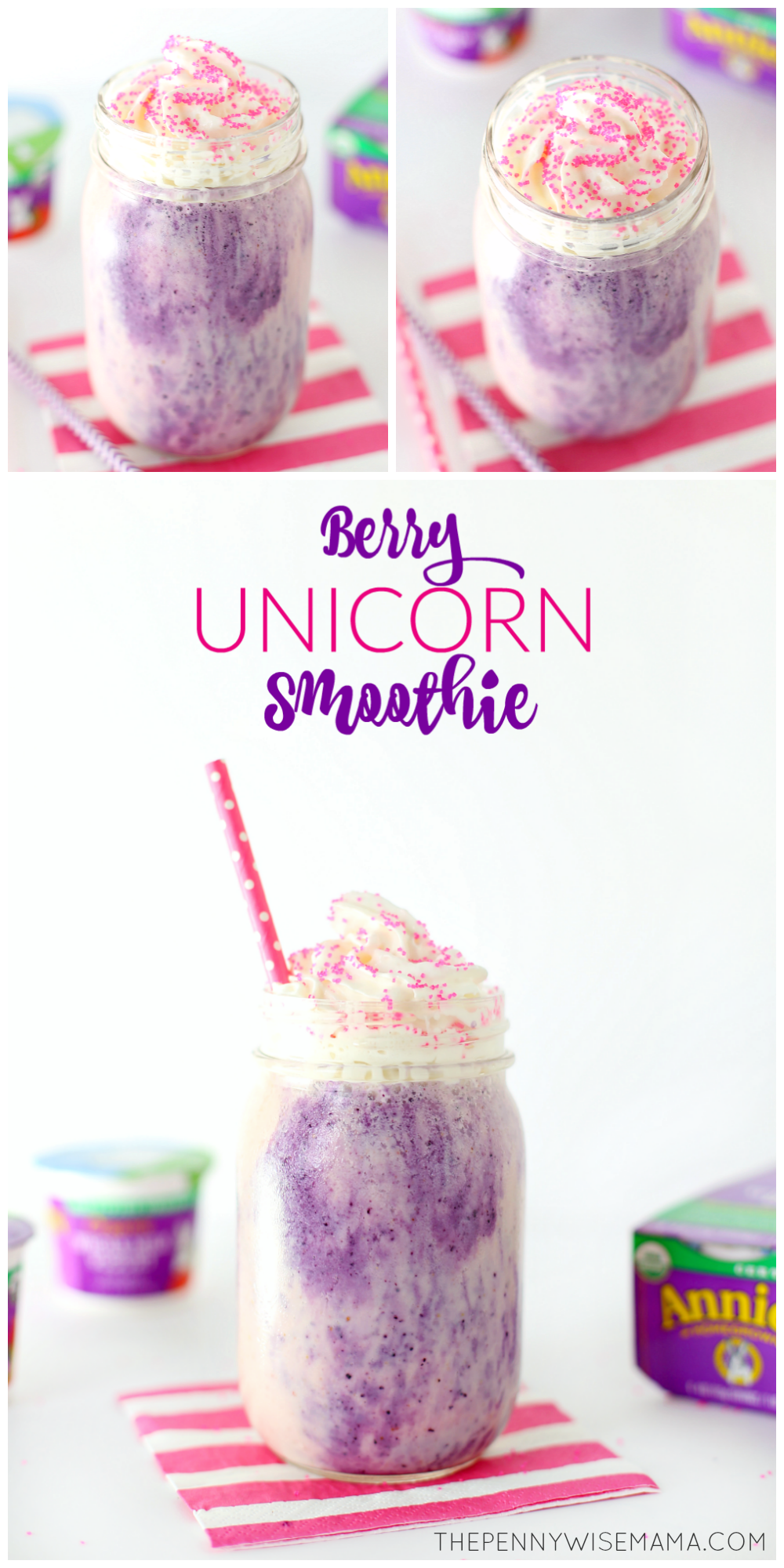 Berry Unicorn Smoothie - Healthy & Delicious!