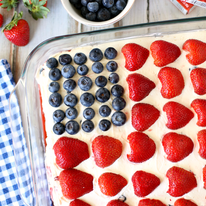Fourth of July Wave Your Flag Cheesecake