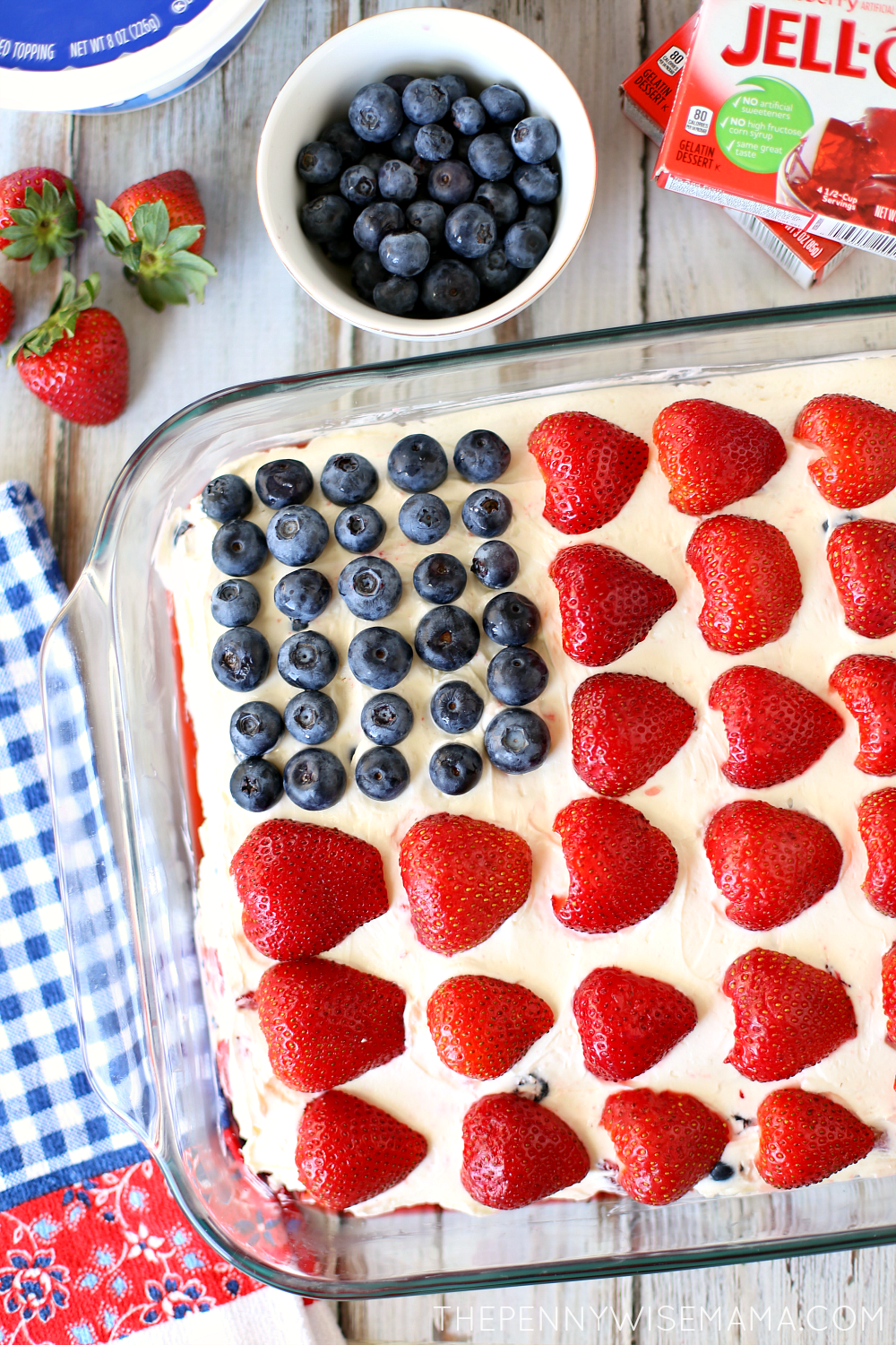 Fourth of July Wave Your Flag Cheesecake