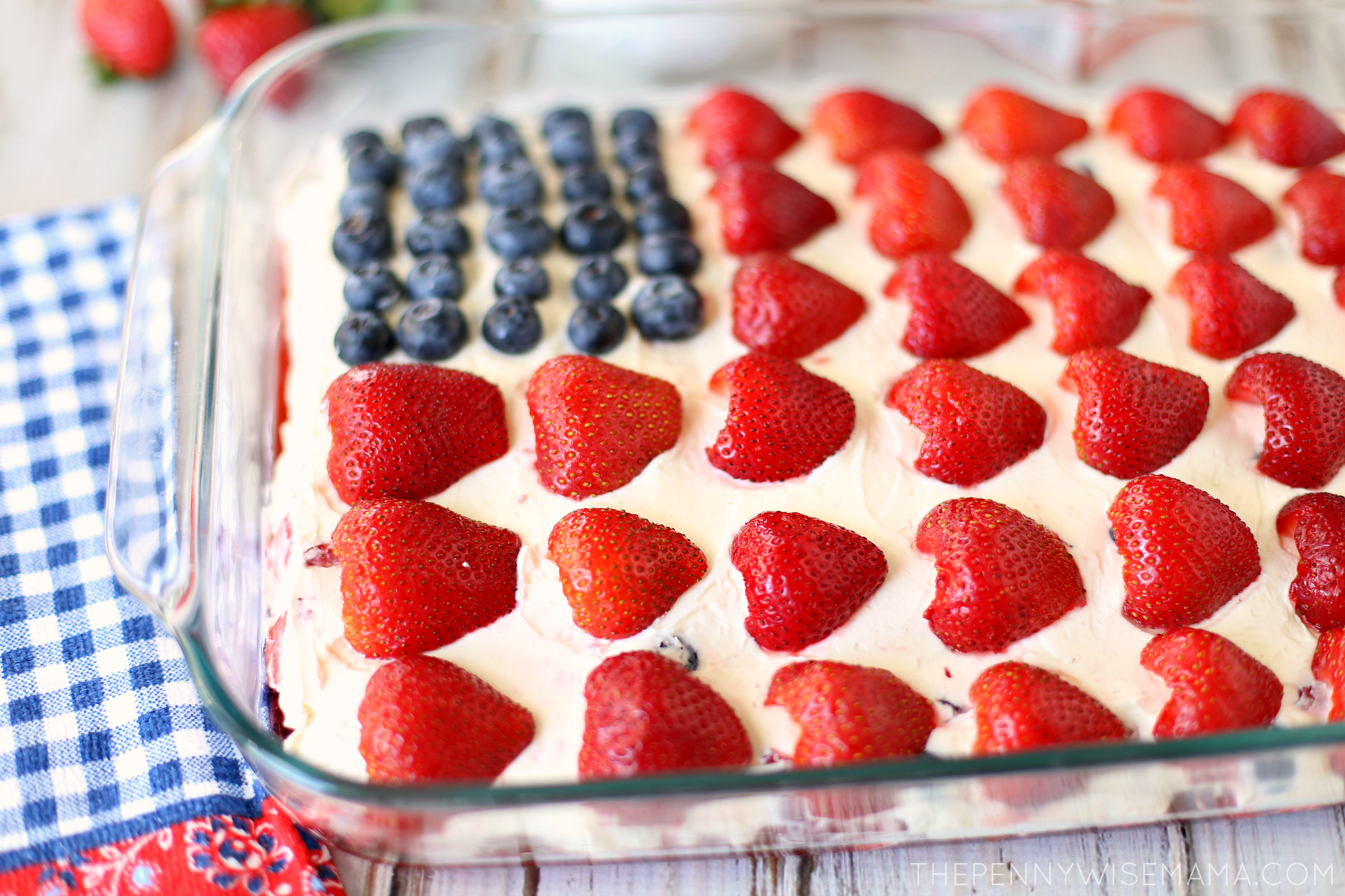 Wave Your Flag Cheesecake  An American Flag Cake Recipe  The PennyWiseMama