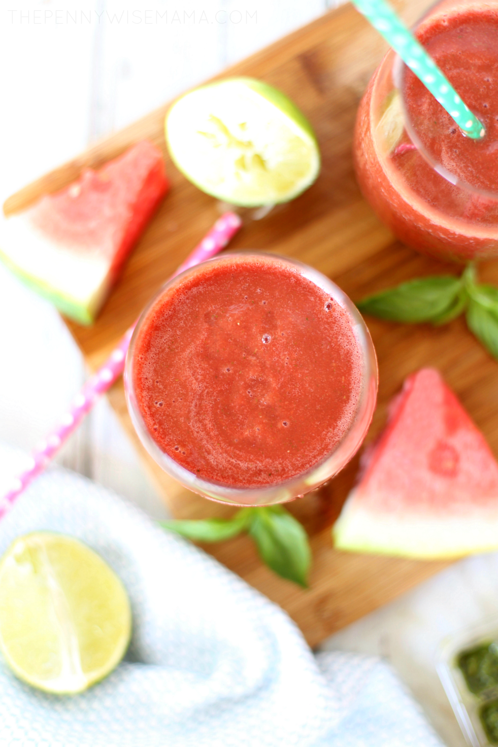 Watermelon Basil Slushie