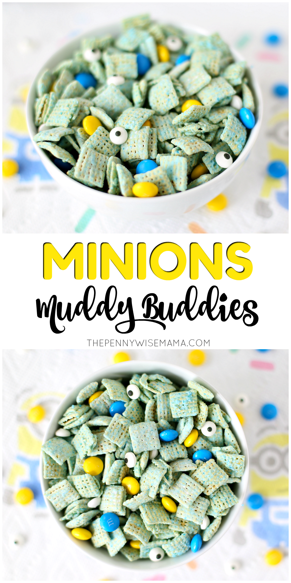 Minions Muddy Buddies - simple recipe that is great for parties!