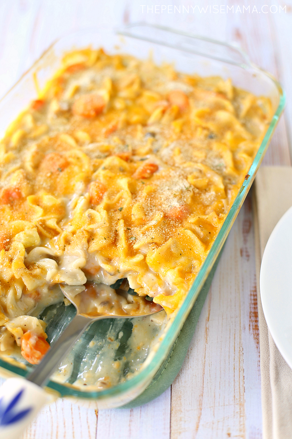 Cheesy Chicken Noodle Casserole The PennyWiseMama