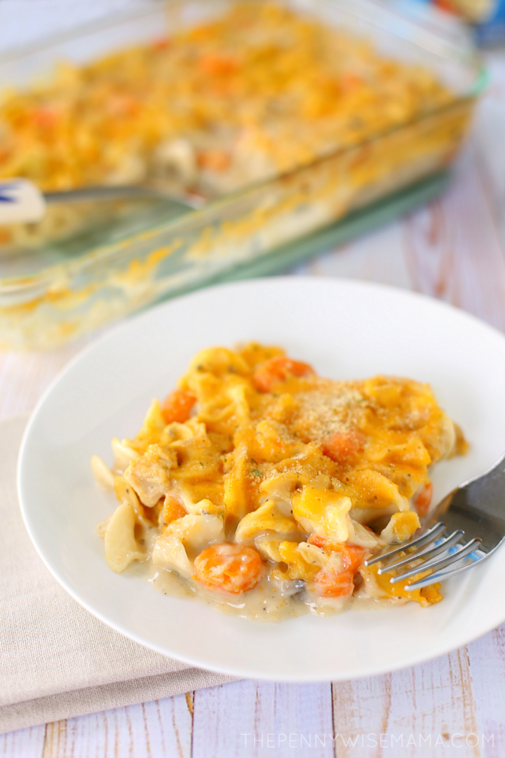 Cheesy Chicken Noodle Casserole The Pennywisemama